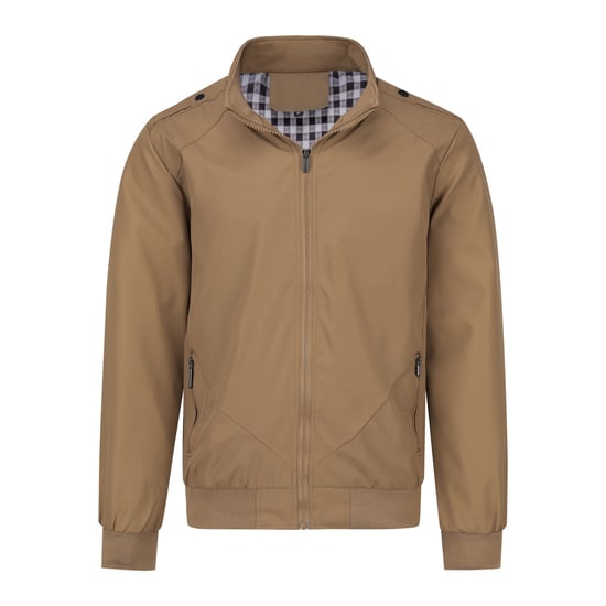 Heren Bomberjack met opstaande kraag, overgangsjack voor de herfst, casual sportjack Khaki - Image 2