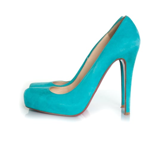 Turquoise suède pumps - Image 2