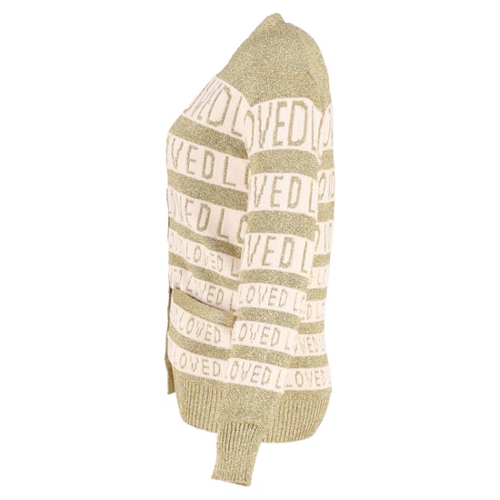 Gucci Loved Oversized Lurex Cardigan in Gouden Wol - Image 2