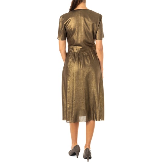 Women's short sleeve V-neck dress KWD007