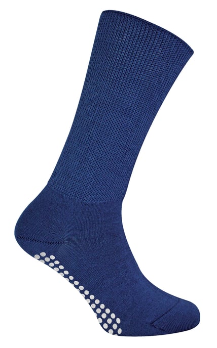 Dr.Socks - Extra brede oedeemsokken met grips - Marine - Image 2