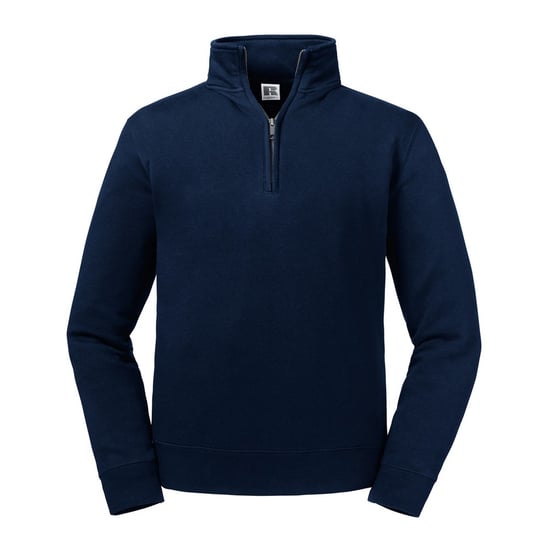 Russell Heren Authentieke Zip Neck Sweatshirt (Franse marine) - Image 1