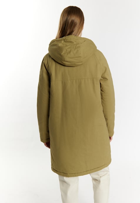 Dreimaster Winter parka Dames lichte olijf - Image 4