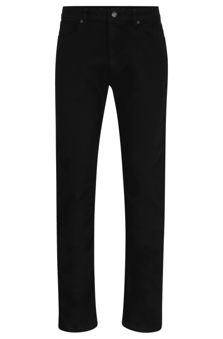 Heren Hugo Slim-Fit Comfort Stretch Jeans in Zwart - Image 1