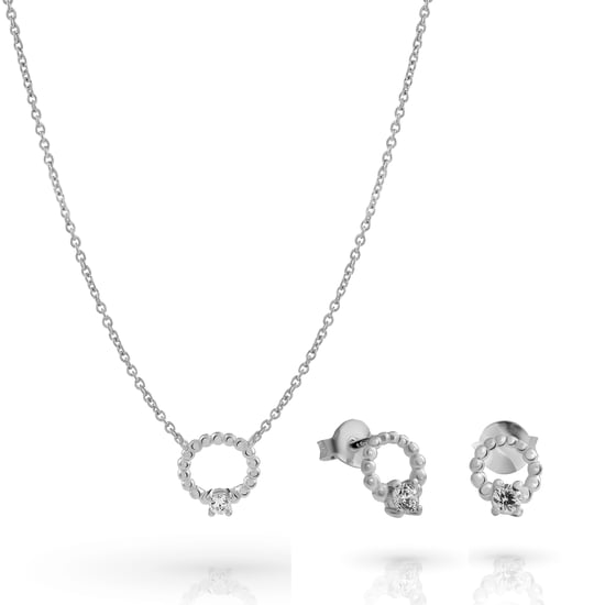 Orphelia 'Premium' Dames 925 Sterling Zilveren Set: Hanger + Oorbellen - Zilver SET-7562 - Image 1