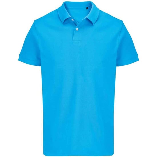 SOLS Unisex Adult Pacific Piqué Tweelingnaaldssteek Poloshirt (Aqua) - Image 1