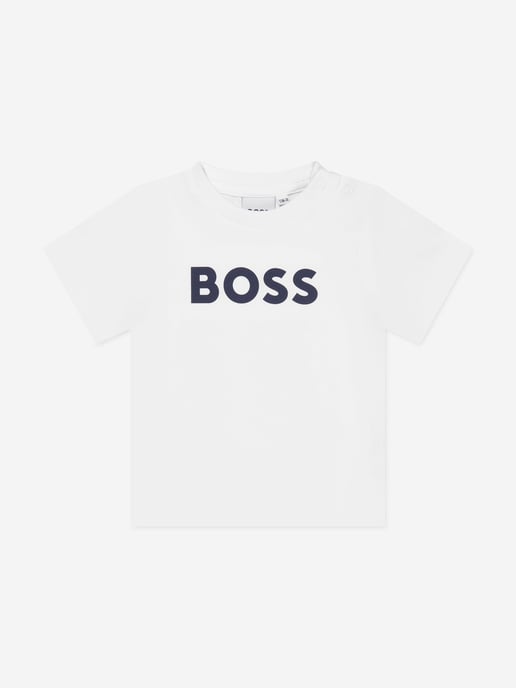 BOSS Baby Jongens Logo T-Shirt in Wit - Image 1