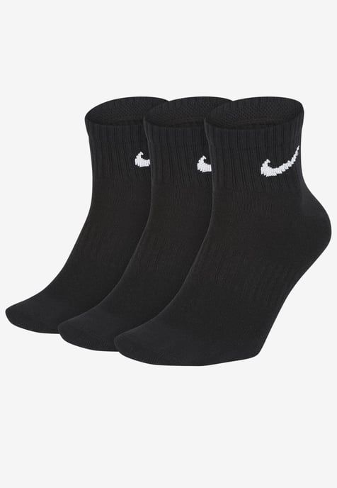 Nike Dry Cushion Everyday 3 paar enkelsokken in zwart - Image 1