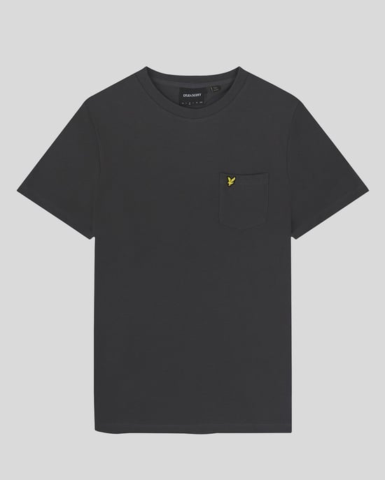 Lyle & Scott effen pique zak gunmetal T-shirt - Image 5