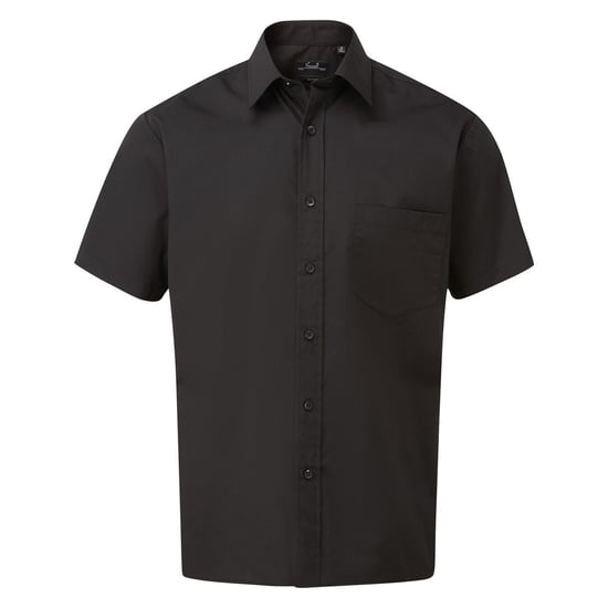 Premier Herenshirt met korte mouwen Popeline (Zwart) - Image 1
