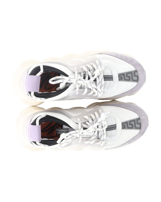 Versace Chain Reaction Sneakers in Witte Leren - Image 6