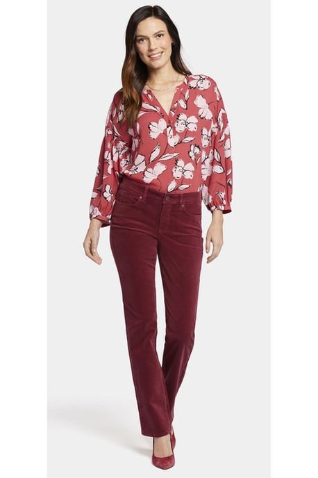 Marilyn Straight Jeans Red Corduroy
