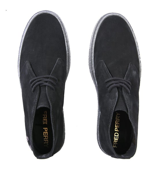 Men's Fred Perry Hawley Suede Chukka Boots in Black - Image 5
