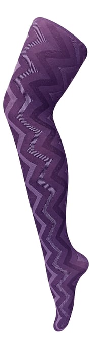 Sock Snob Dames80 denier ondoorzichtig patroon panty's - Weef Paars - Image 1