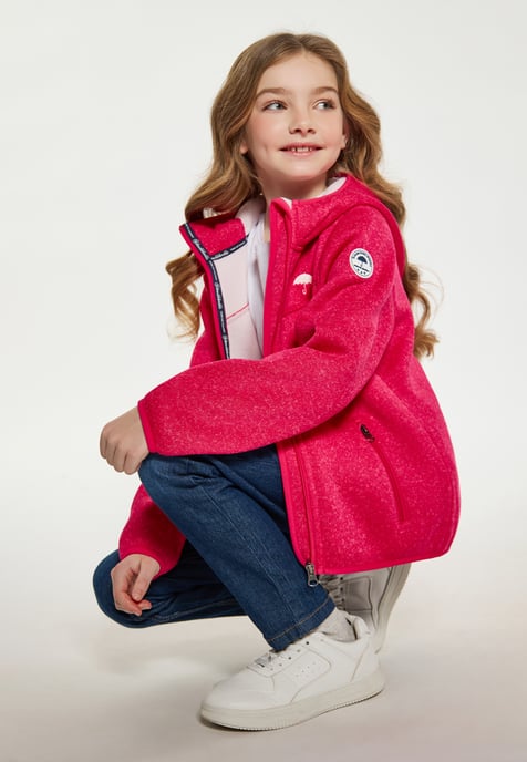 Schmuddelwedda Gebreide fleeceblouse meisjes (kinderen) Framboos Roze Gem - Image 5