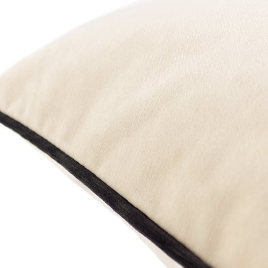 Paoletti Torto Mottled Velvet Contrast Piped Polyester Filled Cushion