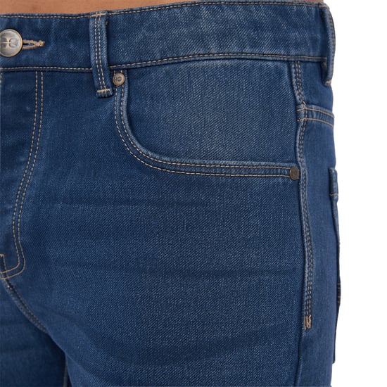 Crosshatch Heren Lampoons Slim Jeans (Stone Wash) - Image 5