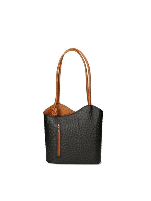 Gave Lux backpack women BLACK/COGNAC