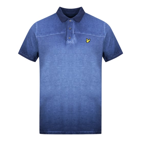 Lyle & Scott Navy Blue Ink Wash Polo Shirt - Image 1