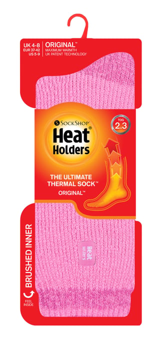 Heat Holders - Dames 2.3 tog thermo wintersokken - Ad -hiel / Teen Roze - Image 2