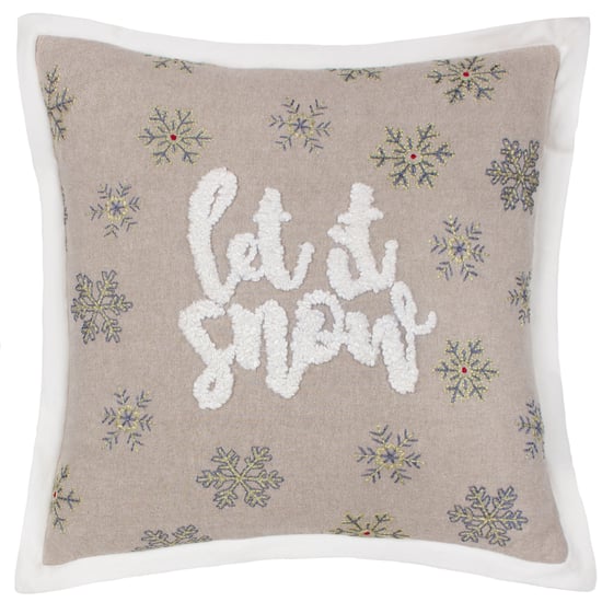 Paoletti Winter Laat Het Sneeuwen Geborduurde Kussenhoes - Image 1