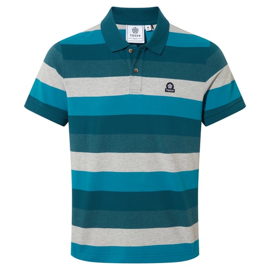 Flaxby Mens Polo Lagoon Blue