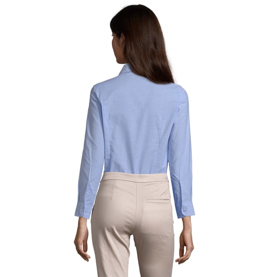 SOLS Dames/Dames Embassy Oxford zakelijke blouse met lange mouwen (Hemelsblauw) - Image 2