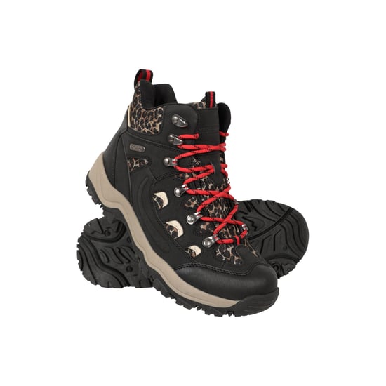 Mountain Warehouse Dames/Dames Adventurer Faux Suede Waterdichte Wandelschoenen met luipaardprint (Zwart) - Image 6