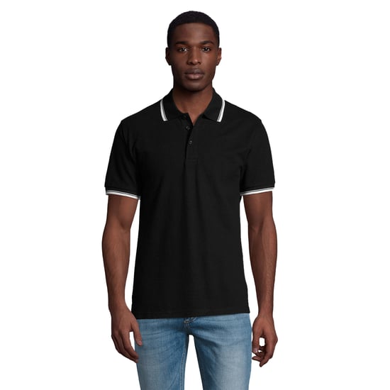 SOLS Heren Praktijk Contrast Poloshirt (Zwart) - Image 1