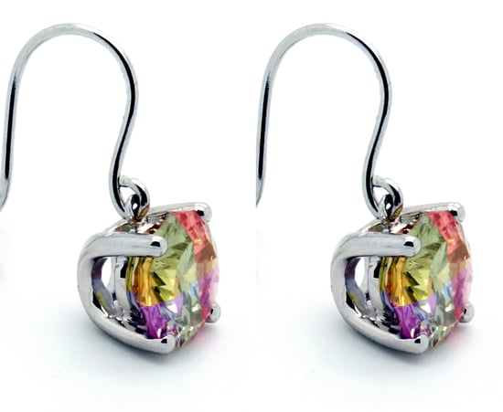 Orphelia Dames 925 Sterling Zilver Dangle Oorbellen - Zilver CC-28 - Image 1