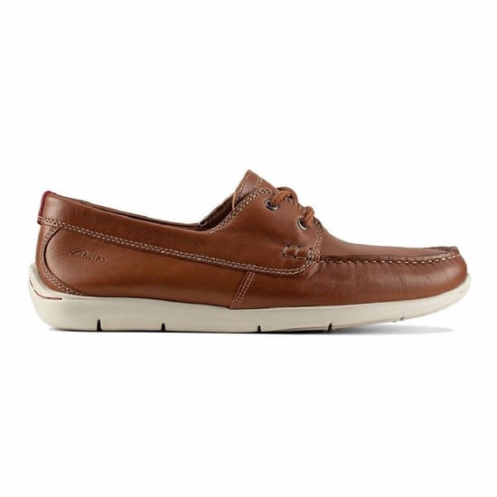 Clarks Karlock Step Mens Brown Boat Shoes