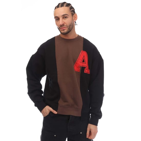 Heren Ambush Varsity Crewneck Sweatshirt in Zwart - Image 1