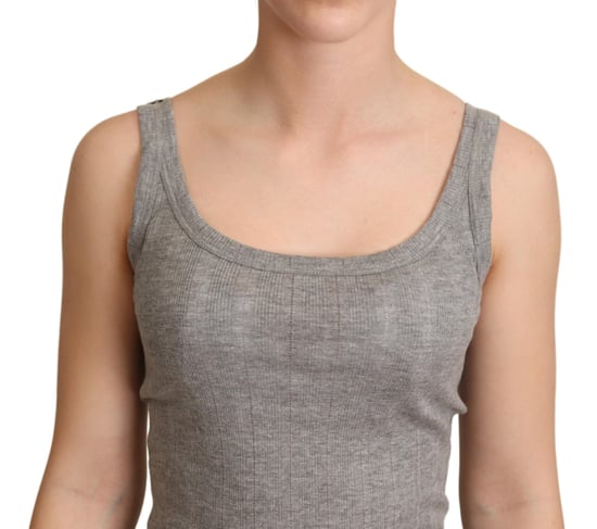 Dolce & Gabbana Women's Gray Cotton Modal Canotta Tank Top