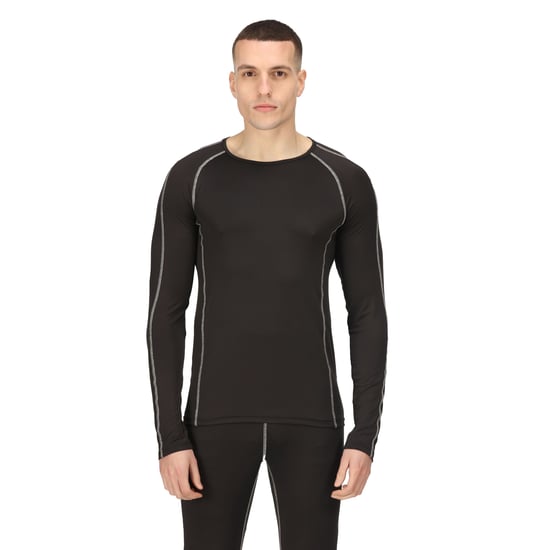 Regatta Mens Pro Long-Sleeved Base Layer Top (Black)