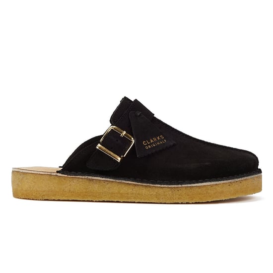Clarks Trek Mule Suede Heren Sandalen Zwart - Image 4