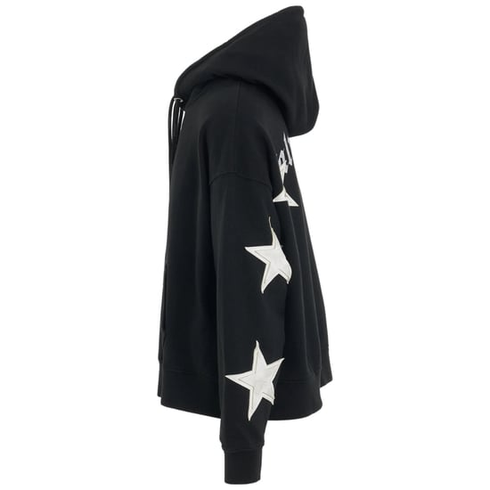 Palm Angels Patched Stars Black Vintage Hoodie