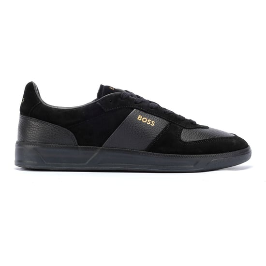 Boss Brandon zwart suède/leren herentrainers - Image 5