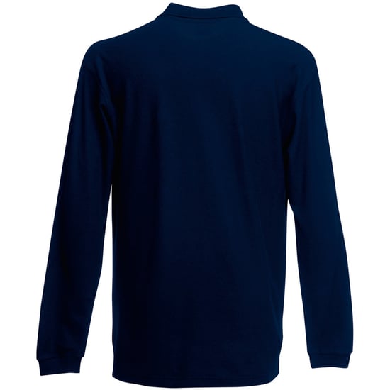 Fruit Of The Loom Heren Premium Poloshirt Met Lange Mouwen (Donker Marine) - Image 2