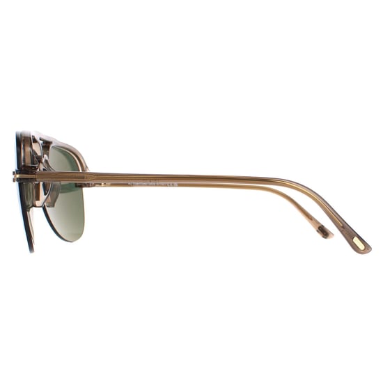 Tom Ford Aviator Mens Shiny Light Brown Green Terry 02 FT1004