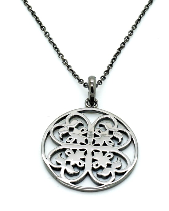 Orphelia Dames 925 Zilveren Ketting met Hanger - Zwart ZH-6036/3 - Image 2