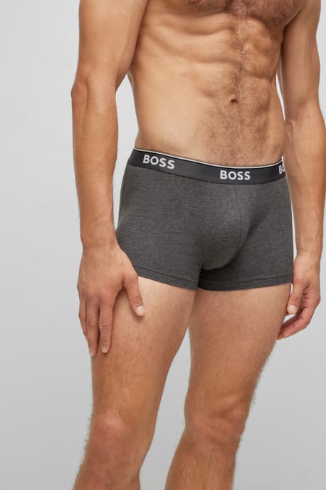 Men's Hugo Boss 3 Pack Stretch Cotton Boxer Trunks in Multi colour
