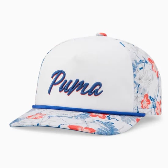 Puma P 110 Flexfit Adjustable White/Blue Mens Golf Cap 023807 01