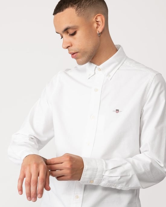 GANT Mens Slim Fit Long Sleeve Oxford Shirt