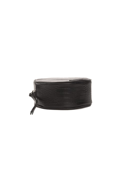 Pompei Donatella Vrouwen Zwart Leren Crossbody Tas - Image 4