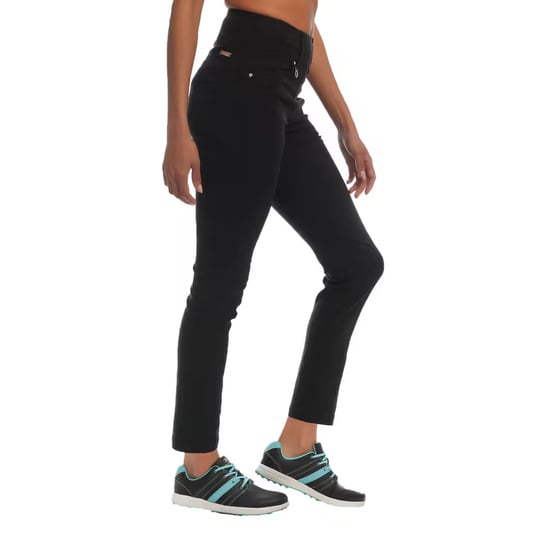 Island Green Dames/Dames Quick Dry Stretch Broek (Zwart) - Image 3