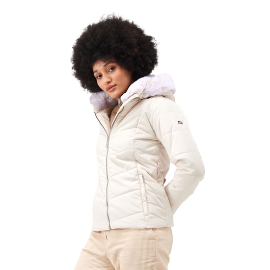 Regatta Womens/Ladies Wildrose Baffled Padded Hooded Jacket (Light Vanilla)