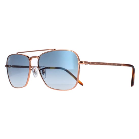 Ray-Ban Square Unisex Rose Gold Blue Gradient RB3636 New Caravan
