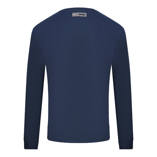 Philipp Plein Sport Zwarte Dikke Logo Marineblauwe Trui - Image 2