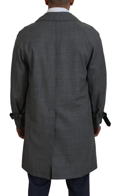 Geruiten wollen trenchcoat - Image 2