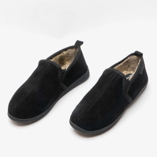 Hush Puppies Heren Arnold Slip On Leather Slipper (Zwart) - Image 6